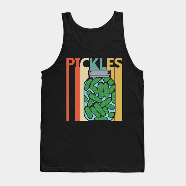 Vintage pickles Lover Gift Tank Top by GWENT